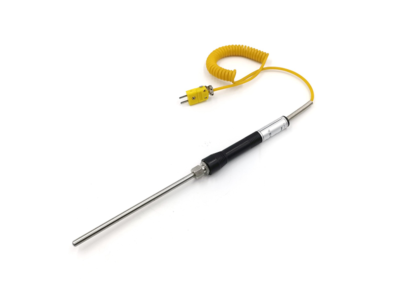 Thermocouple Temperature Probe with Spring Cable